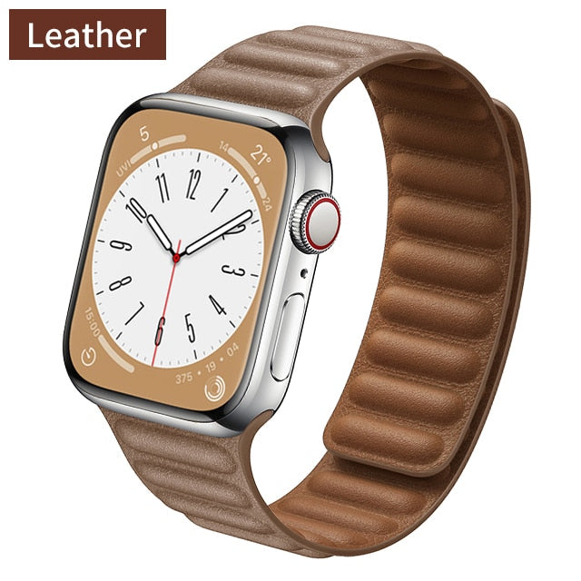 Corrugated Leather Apple Watch Strap