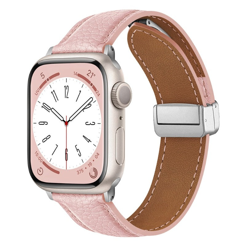 Leather Magnetic Buckle Apple Watch Strap
