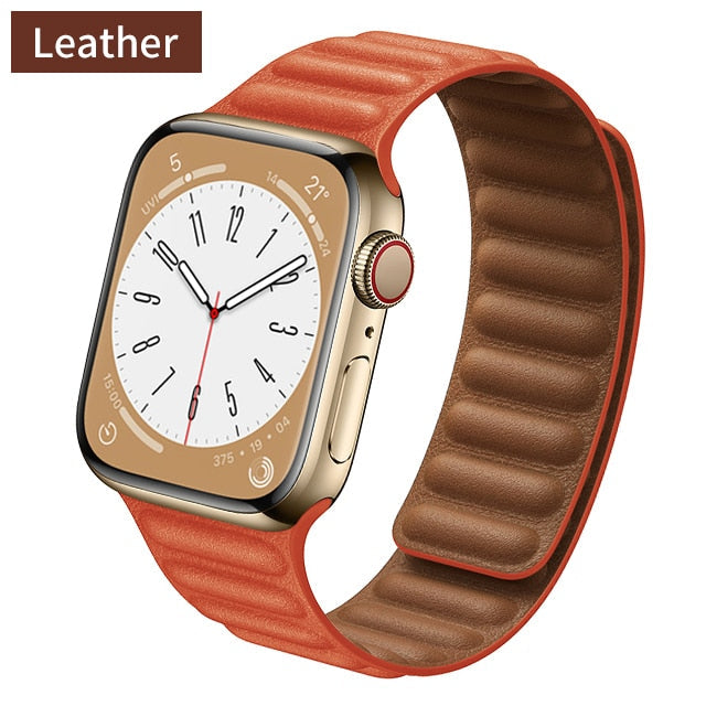 Corrugated Leather Apple Watch Strap
