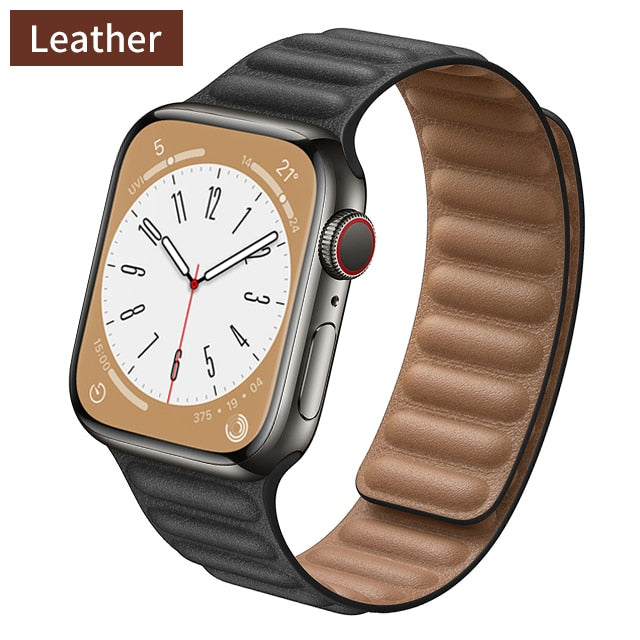 Corrugated Leather Apple Watch Strap