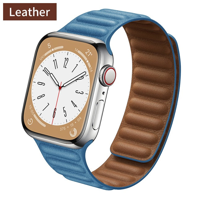Corrugated Leather Apple Watch Strap