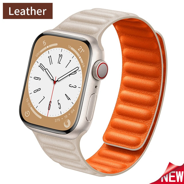 Corrugated Leather Apple Watch Strap