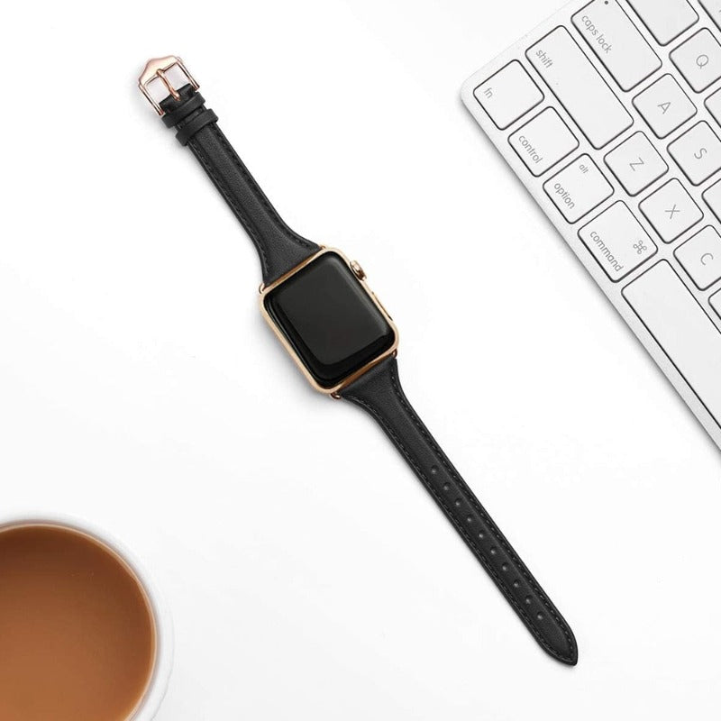 Slim Leather Apple Watch Strap
