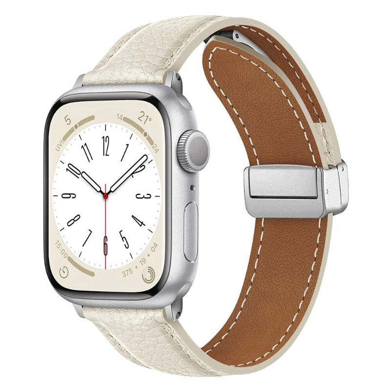 Leather Magnetic Buckle Apple Watch Strap