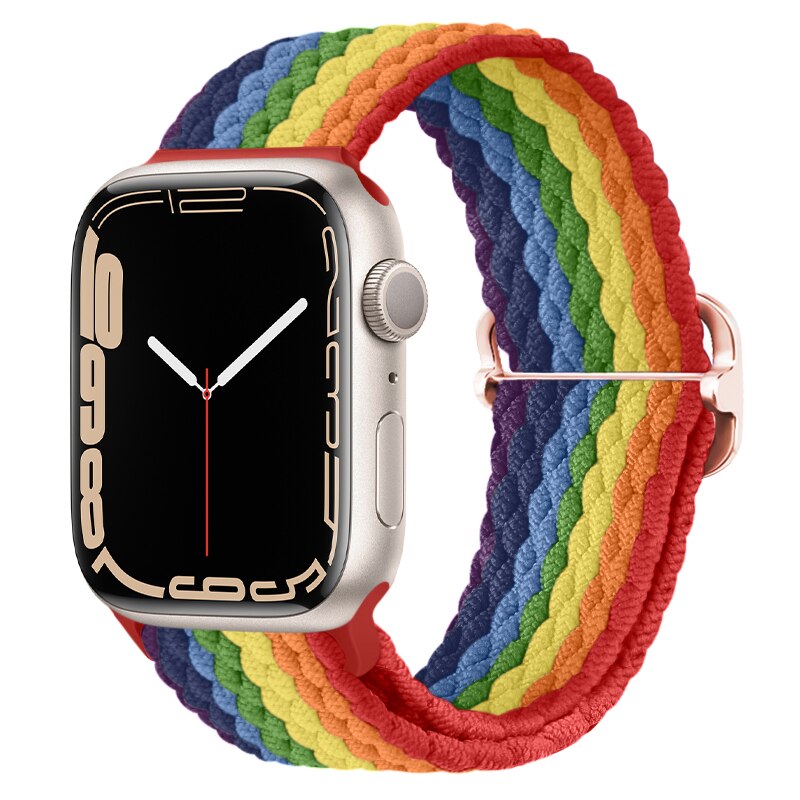 Striped Fabric Apple Watch Strap