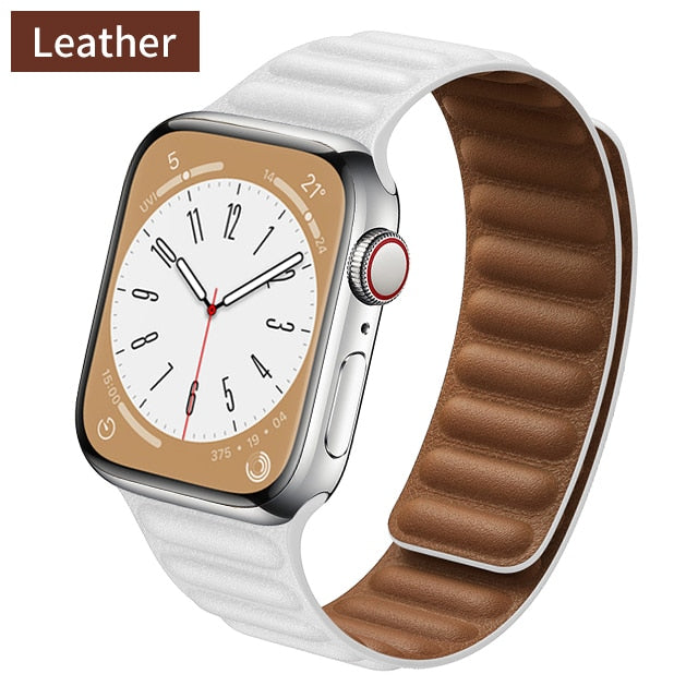 Corrugated Leather Apple Watch Strap