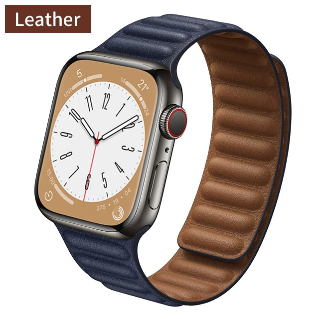 Corrugated Leather Apple Watch Strap