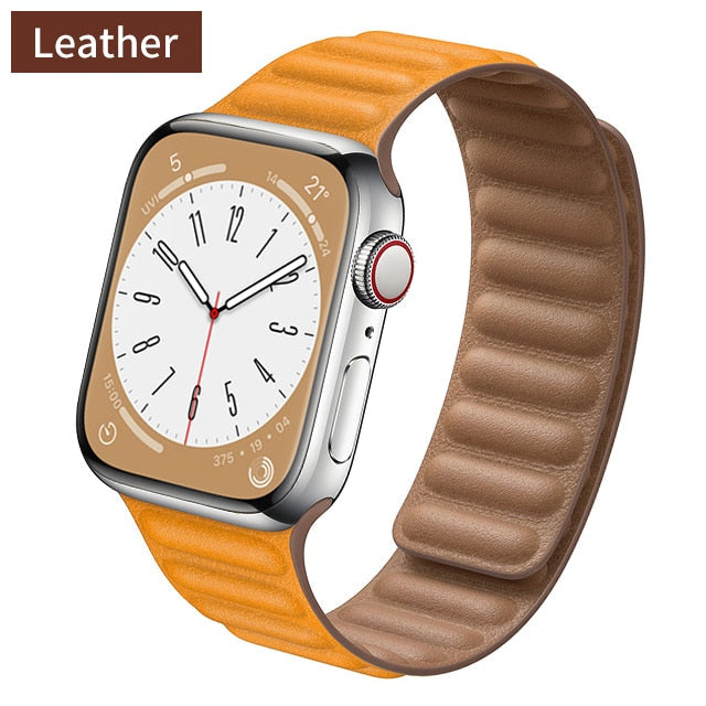 Corrugated Leather Apple Watch Strap