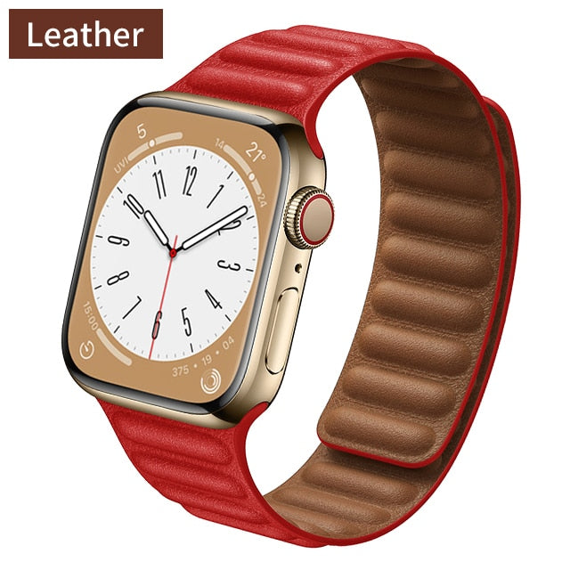 Corrugated Leather Apple Watch Strap
