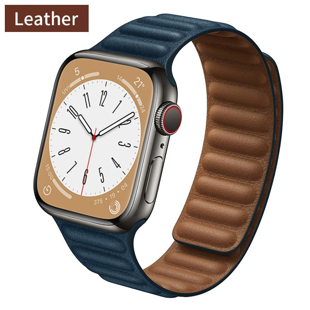 Corrugated Leather Apple Watch Strap