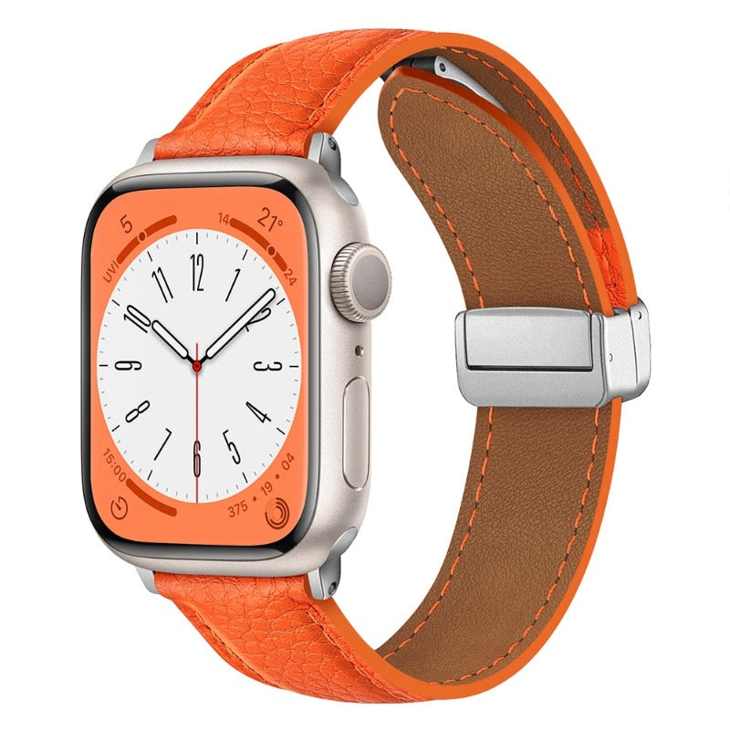 Leather Magnetic Buckle Apple Watch Strap