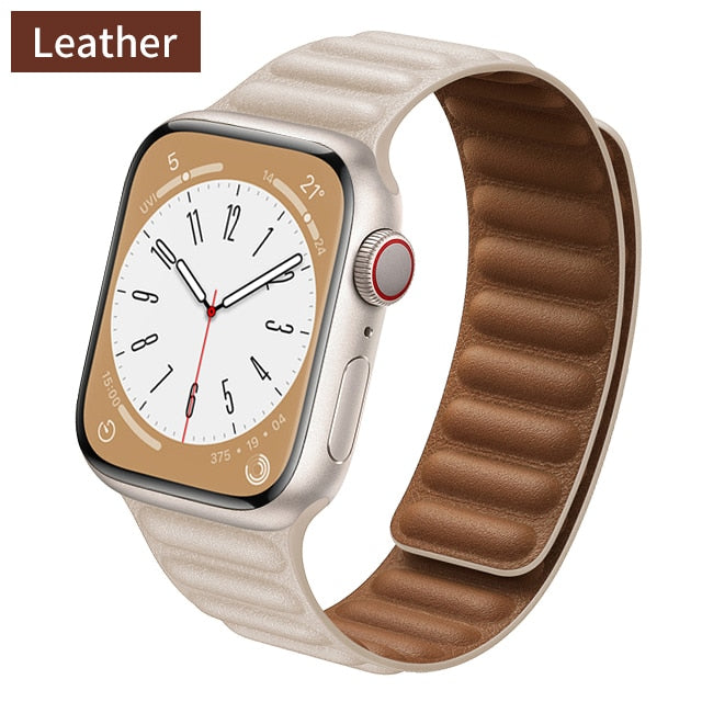 Corrugated Leather Apple Watch Strap