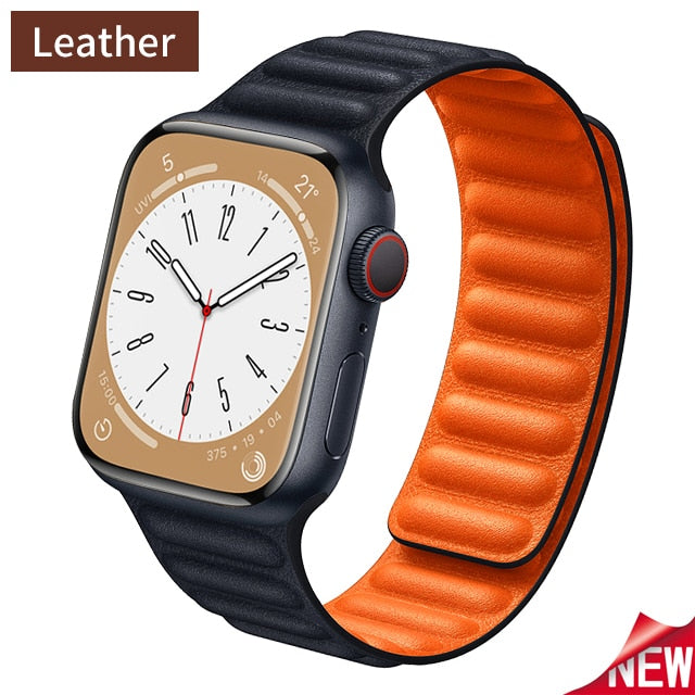 Corrugated Leather Apple Watch Strap