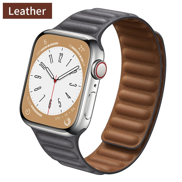 Corrugated Leather Apple Watch Strap