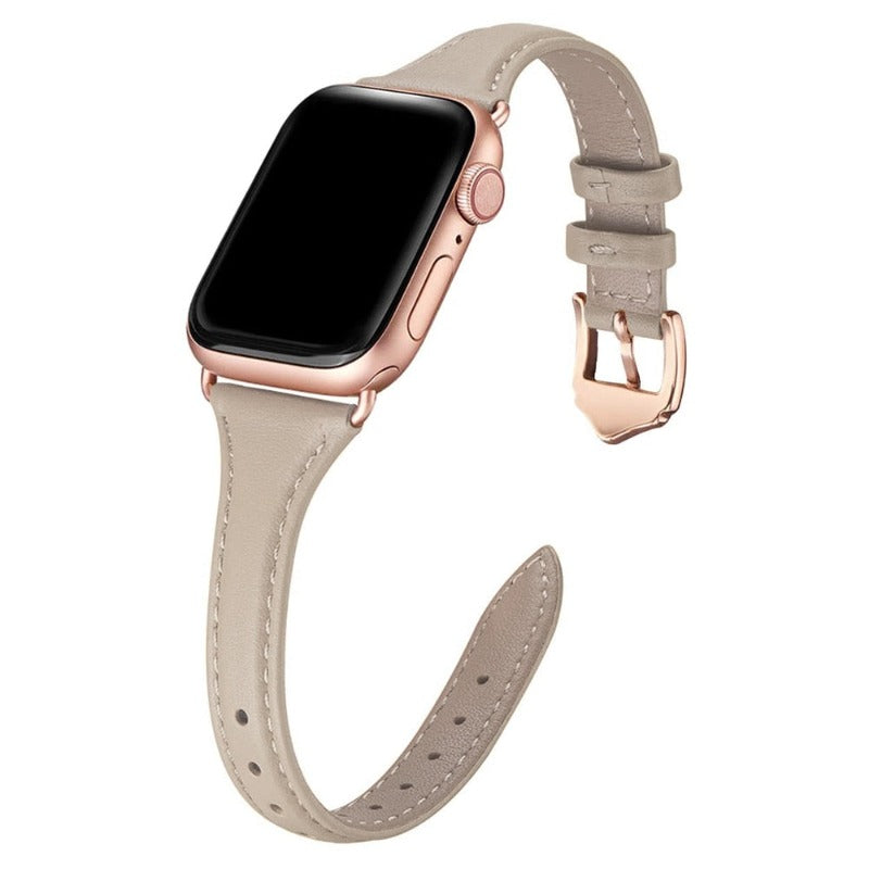 Slim Leather Apple Watch Strap