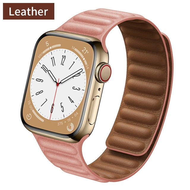 Corrugated Leather Apple Watch Strap