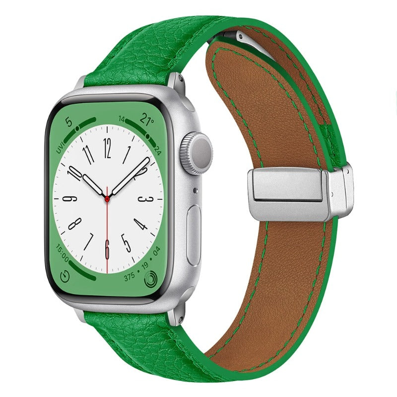 Leather Magnetic Buckle Apple Watch Strap