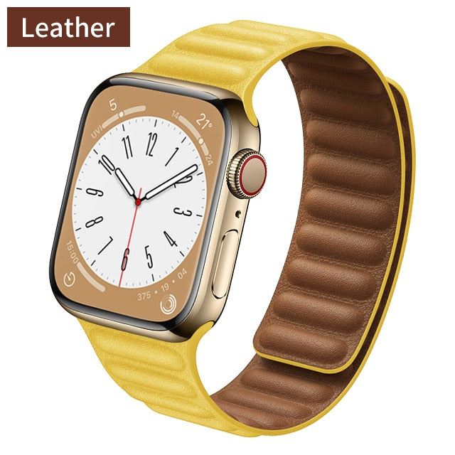 Corrugated Leather Apple Watch Strap