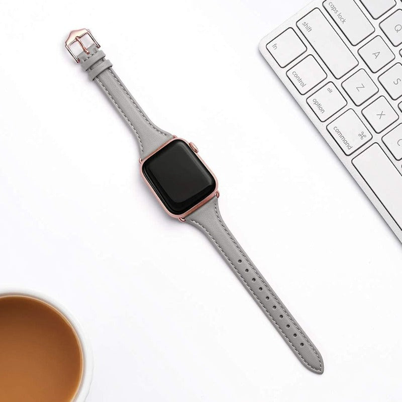 Slim Leather Apple Watch Strap