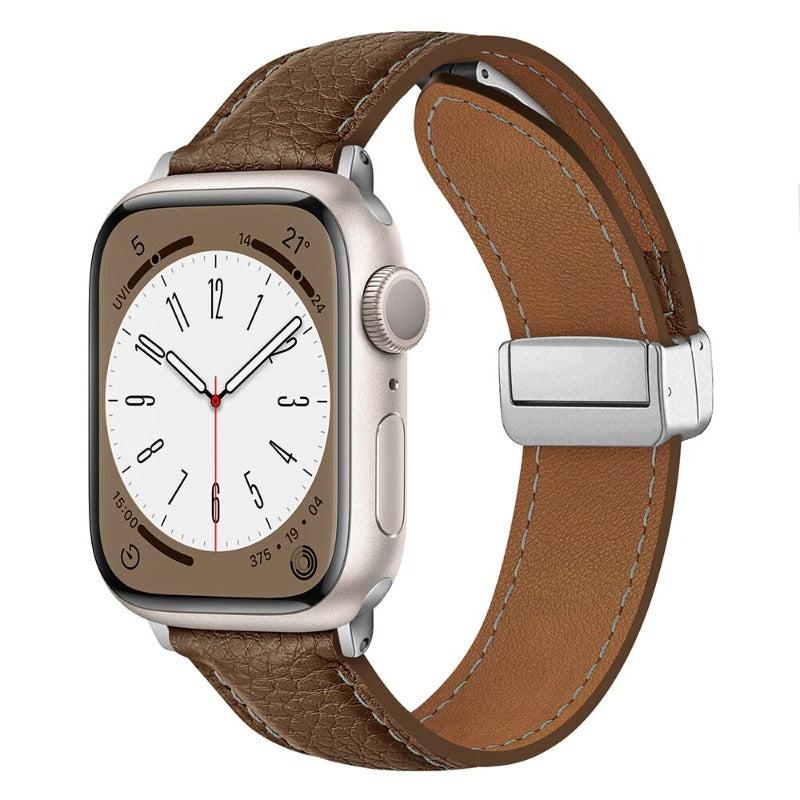 Leather Magnetic Buckle Apple Watch Strap