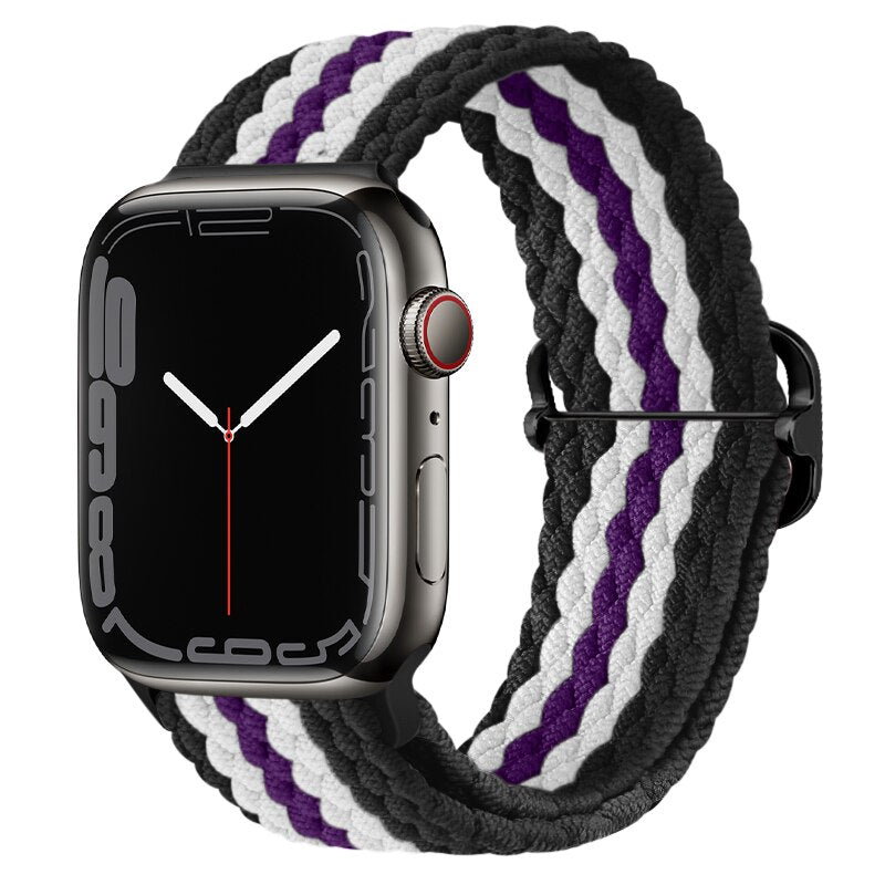 Striped Fabric Apple Watch Strap
