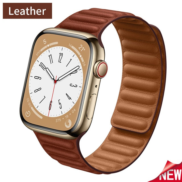 Corrugated Leather Apple Watch Strap
