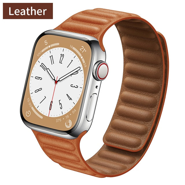 Corrugated Leather Apple Watch Strap