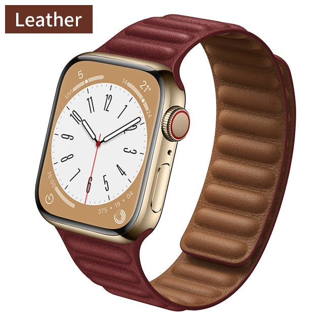 Corrugated Leather Apple Watch Strap