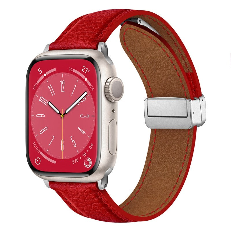 Leather Magnetic Buckle Apple Watch Strap