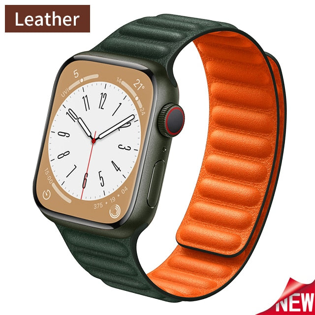 Corrugated Leather Apple Watch Strap