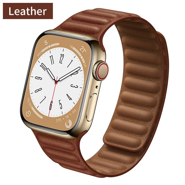 Corrugated Leather Apple Watch Strap