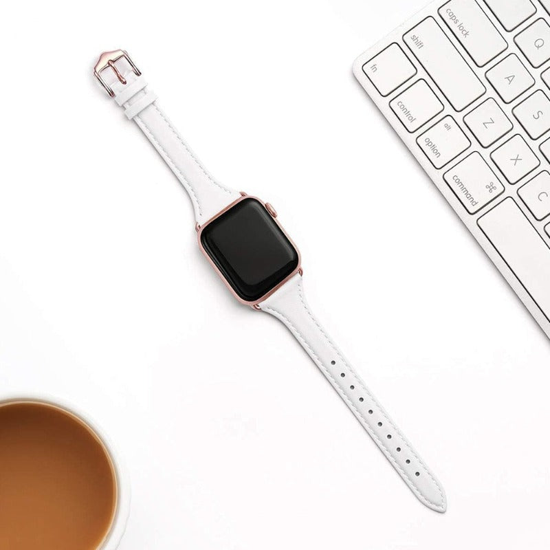 Slim Leather Apple Watch Strap