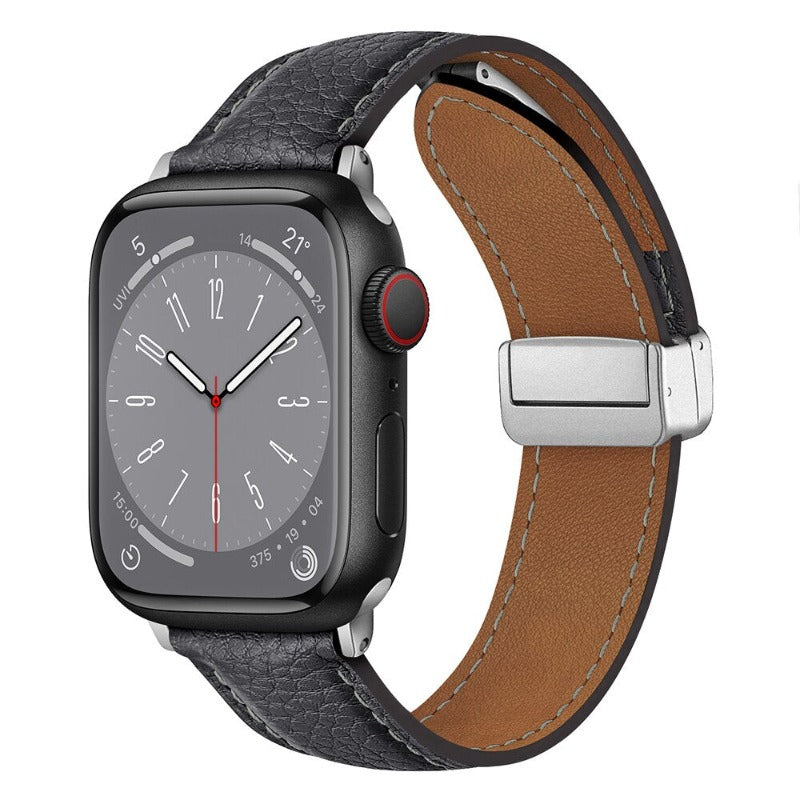 Leather Magnetic Buckle Apple Watch Strap