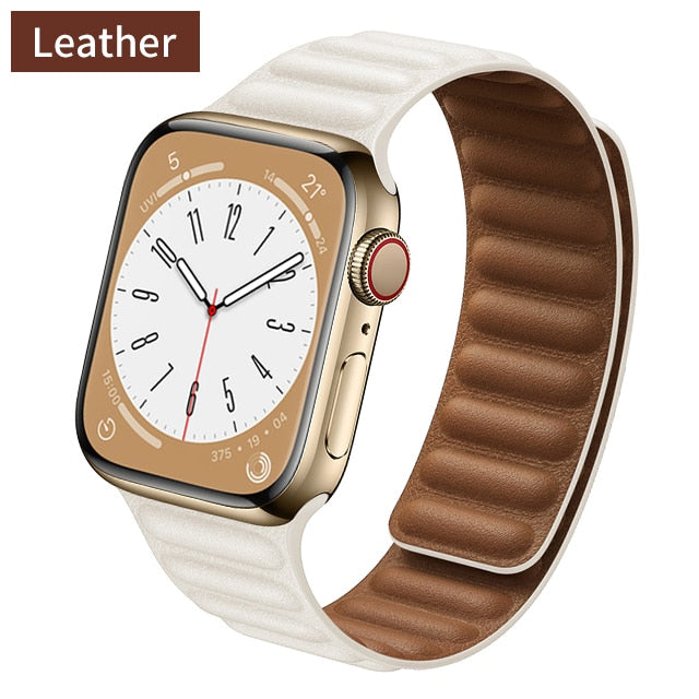 Corrugated Leather Apple Watch Strap