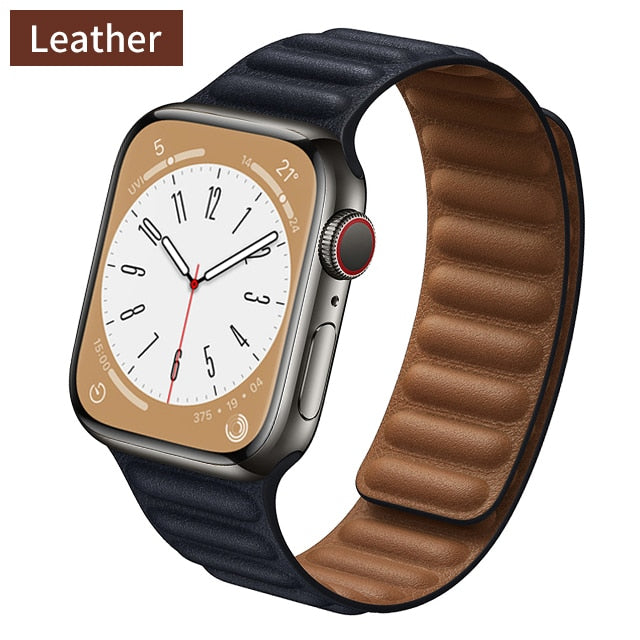 Corrugated Leather Apple Watch Strap