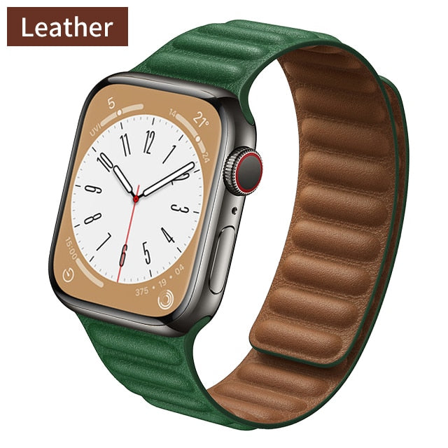 Corrugated Leather Apple Watch Strap