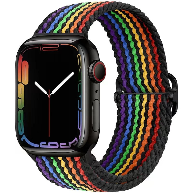 Striped Fabric Apple Watch Strap