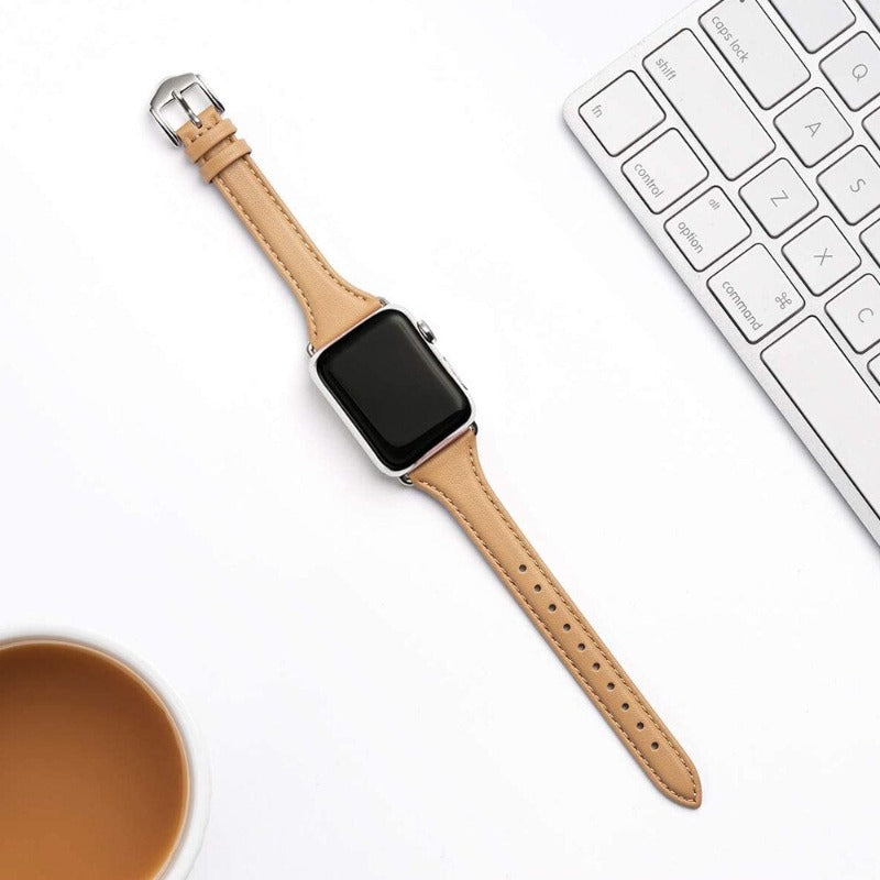 Slim Leather Apple Watch Strap