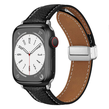 Leather Magnetic Buckle Apple Watch Strap